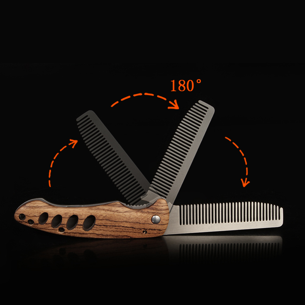 Solid Wood & Metal Folding Bea - Mens Grooming Box review and price