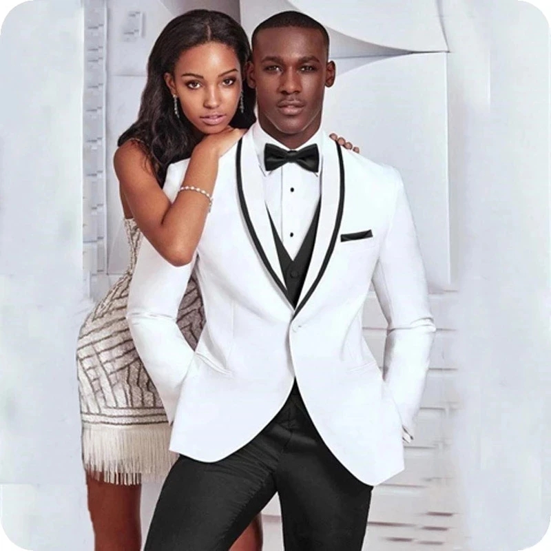 Groom White and Black vest  We - Men'S Grooming Company review and price