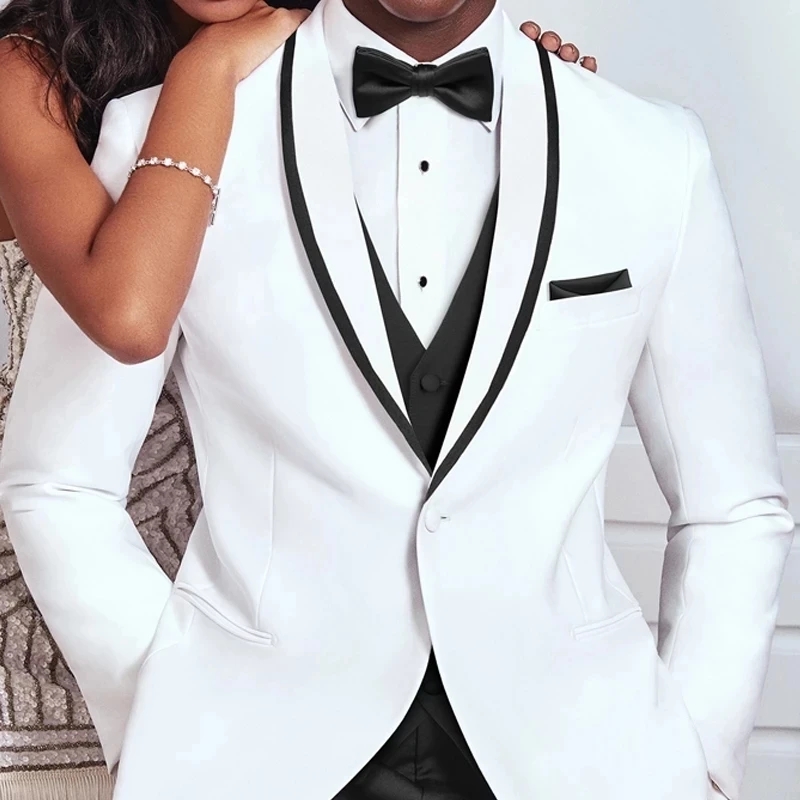 Groom White and Black vest  We - Men'S Grooming Company review and price
